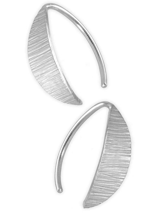 Earrings Hoops Huggies Hammered Handmade Silver...