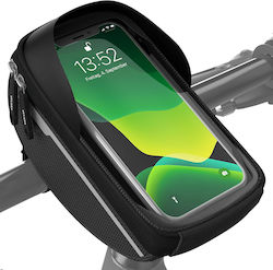 Geantă de Ghidon Suport Telefon pentru Bicicletă Impermeabilă Neagră 0.65l Geantă de Ghidon Suport Telefon pentru Bicicletă Impermeabilă Neagră 0.65l