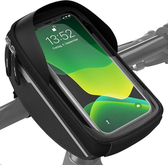 Handlebar Bag Bicycle Phone Holder Waterproof Black 0.65l