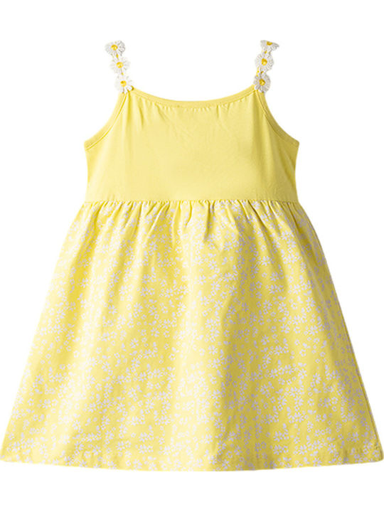 Nek Kids Wear Παιδικό Φόρεμα Κίτρινο