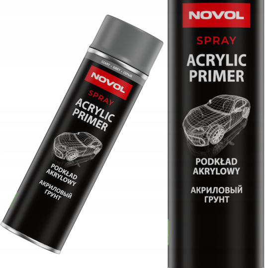 Novol Σπρέι Αστάρι Ακρυλικό Μαύρο Μαυρο 500ml