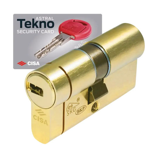 Cisa Κύλινδρος Κλειδαριάς Ασφαλείας Astral Tekno Pro Χρυσός