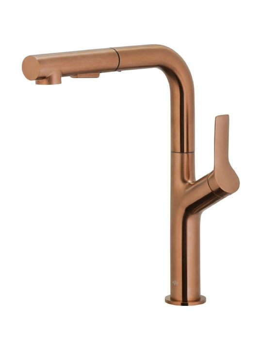 KFA Kitchen Faucet Counter with Shower Copper