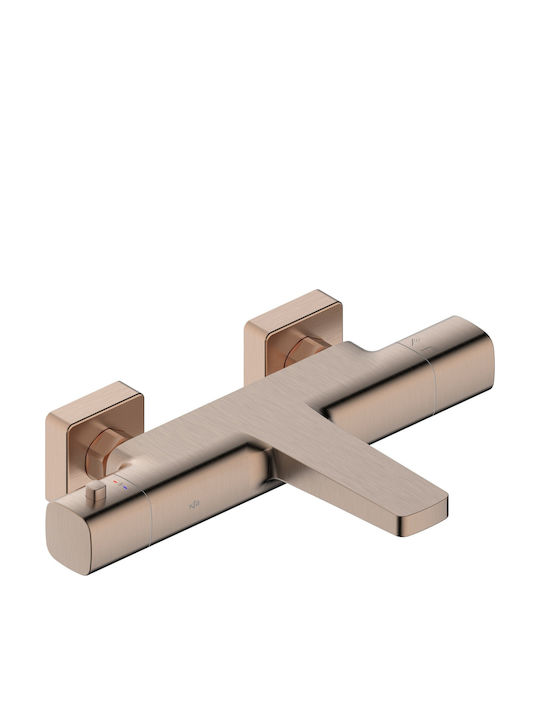 KFA Thermostatic Mixing Bathtub Faucet Rose Gold