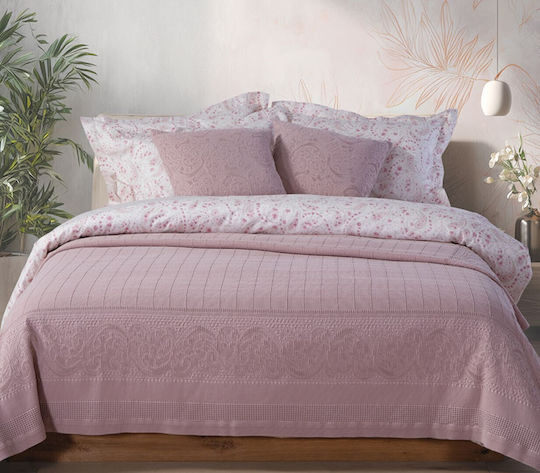Nef-Nef Homeware Mirelle Κουβέρτα Πικέ Υπέρδιπλη 230x250εκ. Purple