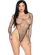 Leg Avenue Sexy Mesh Black Bodysuit