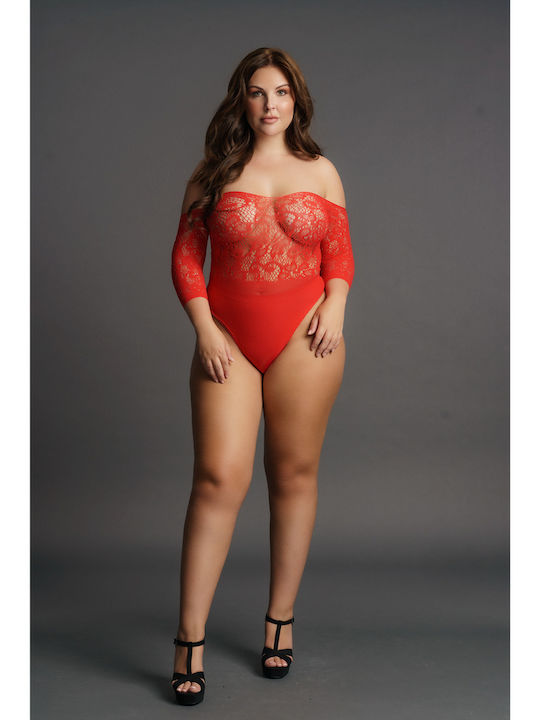 Crotchless Teddy Στρας Plus Size Le Desir