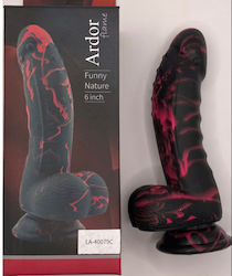 Ρεαλιστικό Dildo με Όρχεις και Βεντούζα Μαύρο 16cm