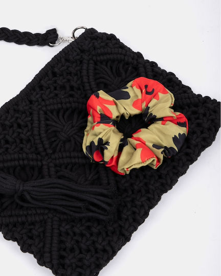 Scrunchie Satin Size One Size Khaki Garden