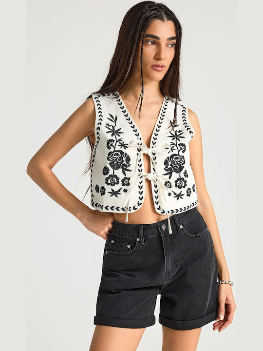Women's Black Denim Shorts