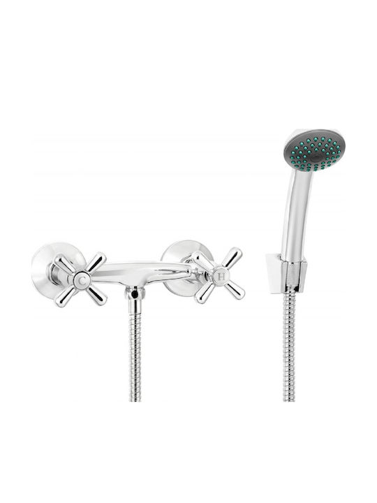 Deante Thermostatic Mixing Shower Faucet Complete Set Silver