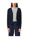 Damen Gestrickte Strickjacke Blau