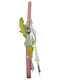 Handmade Easter Candle Pink Snow White
