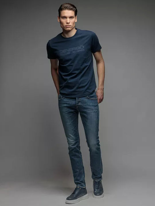 Ανδρικό Παντελόνι Τζιν με Slim Εφαρμογή Blue
