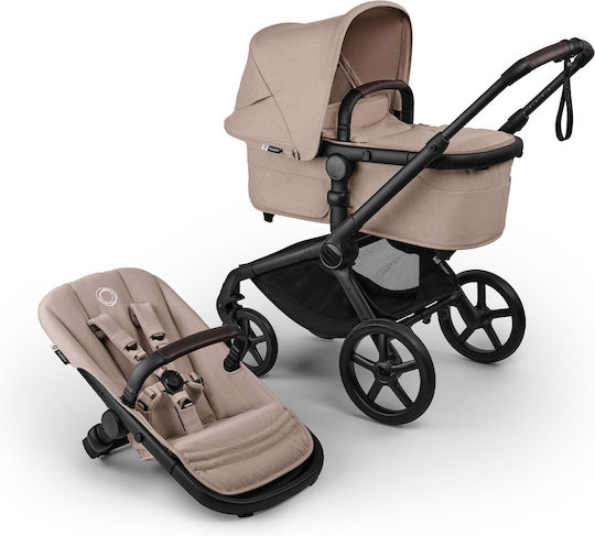 Bugaboo Fox 5 Регулируема Бебешка Количка 2 в 1 Подходяща за Новородено Desert Taupe Melange 9.9kg