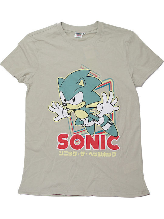 Sonic Ανδρικό Κοντομάνικο Μπλουζάκι Ye35034 Μπεζ