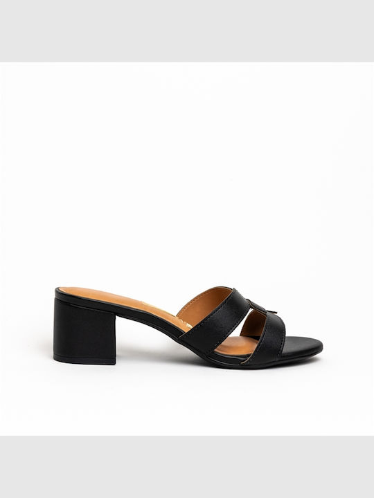 Vizzano Mules With Low Heel In Black Colour