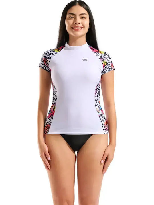 Arena Women's Short Sleeve Sun Protection Shirt White