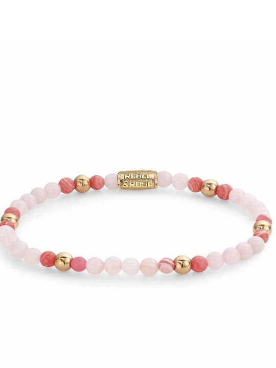 Rebel & Rose Roses Cherry Blossom 4mm 18 Ct Yellow Gold Plated M 17.5cm