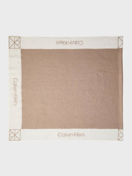 Calvin Klein Γυναικείο Φουλάρι Καφέ