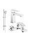 Mexen Mischbatterie Badewanne Thermostatisch Komplettes Set Silber