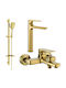 Mexen Mischung Badewanne Komplettes Set Gold