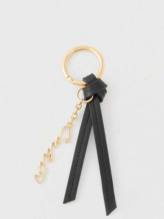 Calvin Klein Leather Charm Script Leather Tassle Lv04f1196g Black Calvin Klein Leather Charm Script Leather Tassle Lv04f1196g Black