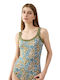 Fimelle Turquoise Women's Spaghetti Strap Tank Top
