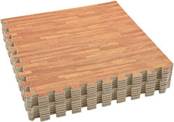 vidaXL Δάπεδα Παζλ Γυμναστηρίου 60x60x1cm 12τμχ Καφέ