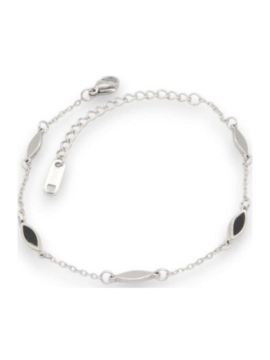 Charmy Women's Chain Bracelet Made of Leather 18cm B3534