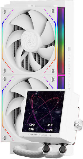 Thermalright Peerless Vision Υδρόψυξη AIO CPU με 2 Ανεμιστήρες 120mm και ARGB Φωτισμό Λευκή