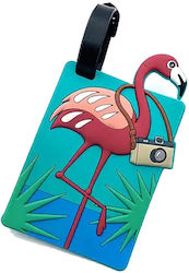 Silicone Luggage Label Bartuggi 718-060605 Flamingo Flexible Light Blue Luggage Tag Identification