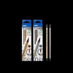 Deli Μολυβι Γομα Hb Wood-free Blister Enovation Ec018-hb Χρυσο Ασημι