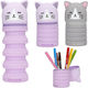 Topmodel Silicon Pencil Tube Blooming Kitty Grey Purple