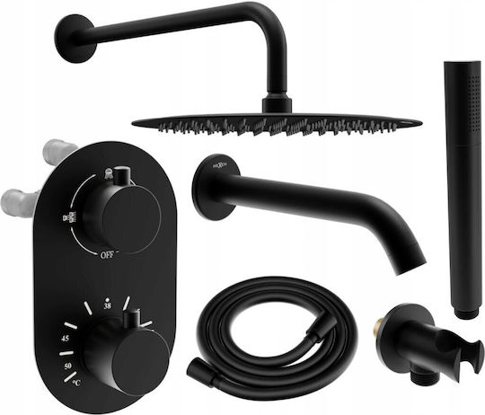 Mexen Built-in Mixer Mouthpiece Telephone & Shower Head Set for Shower