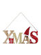 Weihnachtsbuchstaben Holz Creme 10,5x30