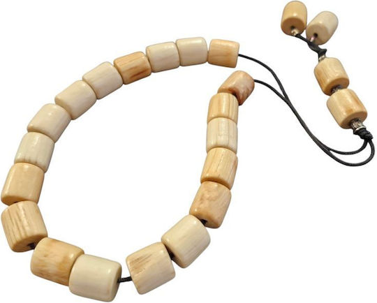 Perle de Îngrijorare din Lemn Natural de Stejar Barelă 19 Mărgele 13mm