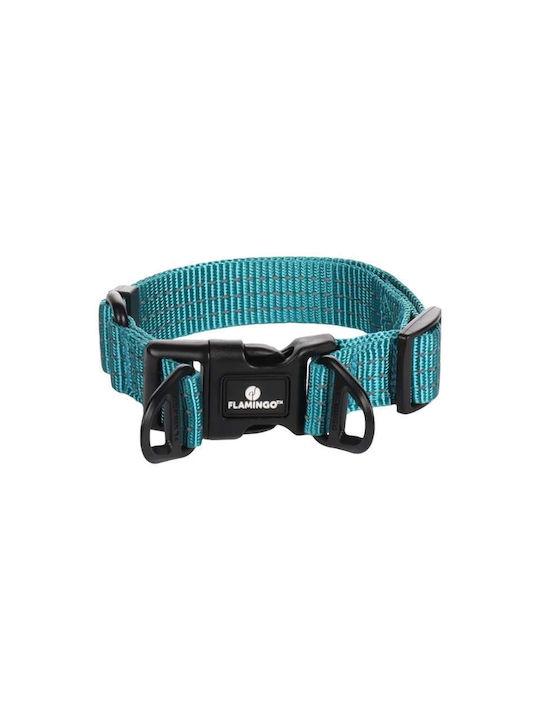 Flamingo Dog Collar Zorba Turquoise Medium 40-55cm X 32mm