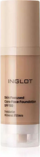 Inglot Fond De Ten Pentru Față Cu Îngrijire Concentrată Spf 50 Corector Tan Rose 30ml