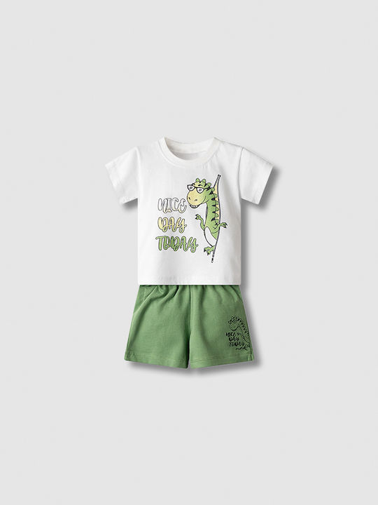 Nek Kids Wear Παιδικό Σετ με Σορτς Λευκό 2τμχ