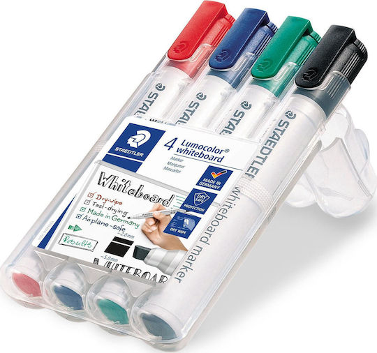 Staedtler Lumocolor Markeri Whiteboard 0.6mm Set 4 Bucăți