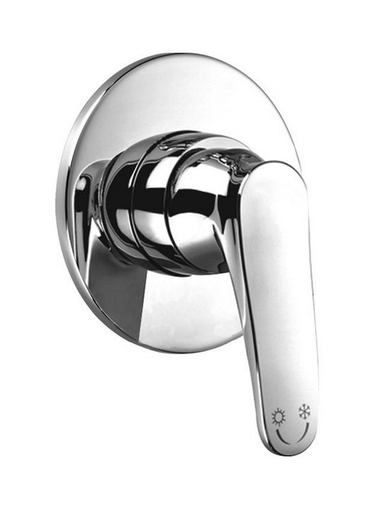 Omnires Mexen Eingebaute Wasserhähne Mischpult für Badewanne Silber