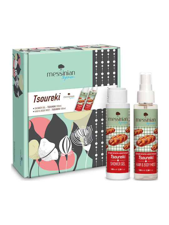 Messinian Spa Tsoureki Hautpflege-Set für Körperreinigung 2 Stück