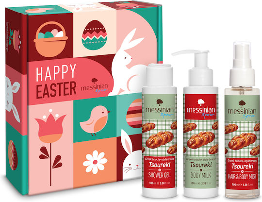 Messinian Spa Happy Easter Σετ Περιποίησης για Καθαρισμό Σώματος 3τμχ