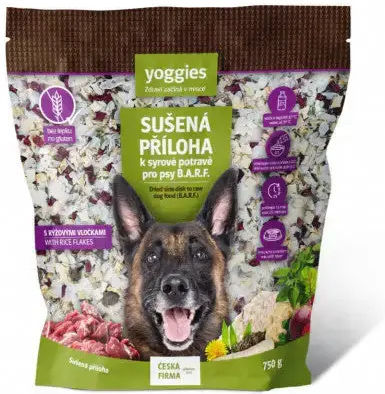Dried Raw Food Side Dish Barf Rice Flakes Vegetables Fruits & Herbs 750g Yoggies