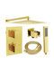 Mexen Built-in Mixer Phone & Shower Head Set for Shower Gold