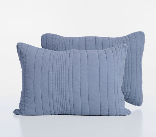 Nef-Nef Homeware Σετ Μαξιλαροθήκες Μπλε 52x72εκ.