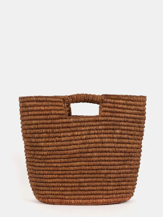 Rock Club Straw Women's Brown Handbag