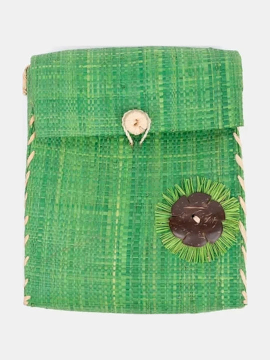 Rock Club Straw Women's Crossbody Green Bag