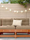 Ecksofa Outdoor Hölzernes mit Kissen 120x60x32cm